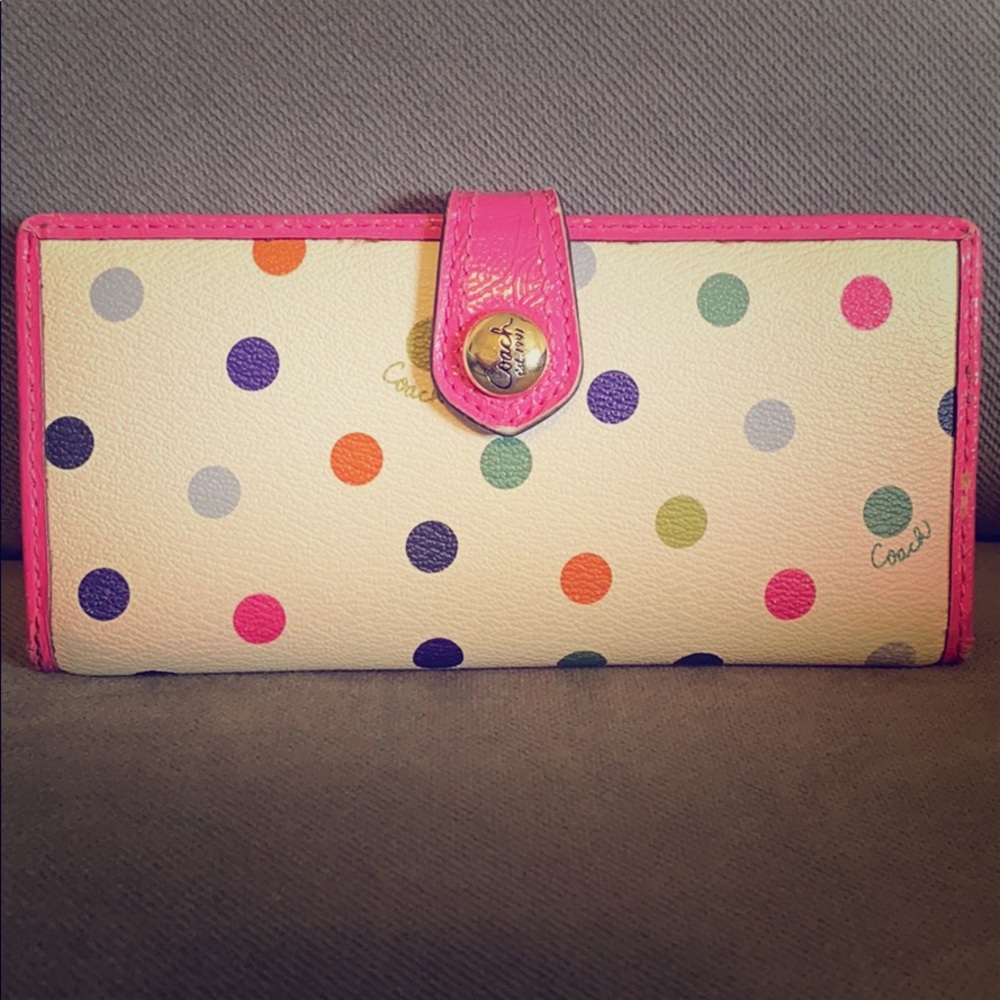 Polka Dot Coach Wallet